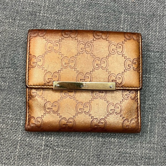 Gucci Brown Leather Wallet - Picture 1 of 10